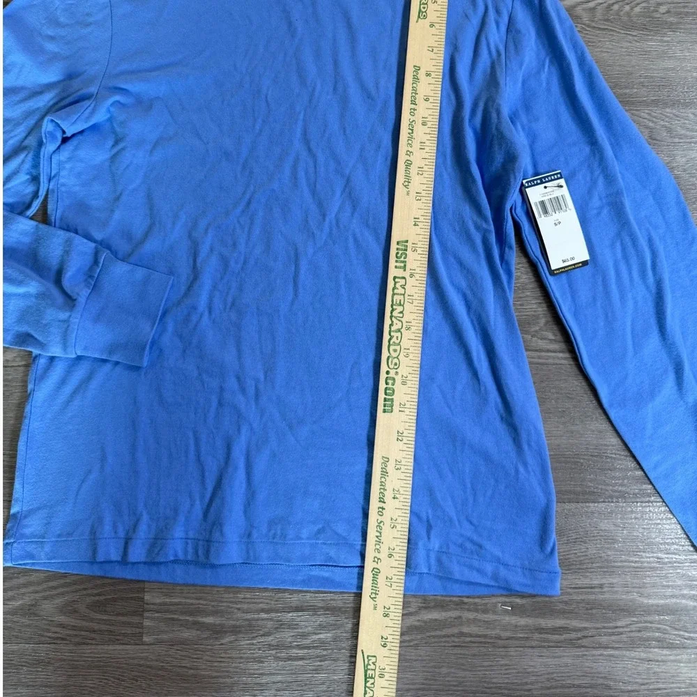 Polo Ralph Lauren Mens Long Sleeve T-Shirt Blue Cotton Pony Logo 710938691012